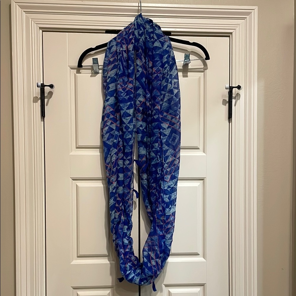 Blue Geometric Pattern Scarf